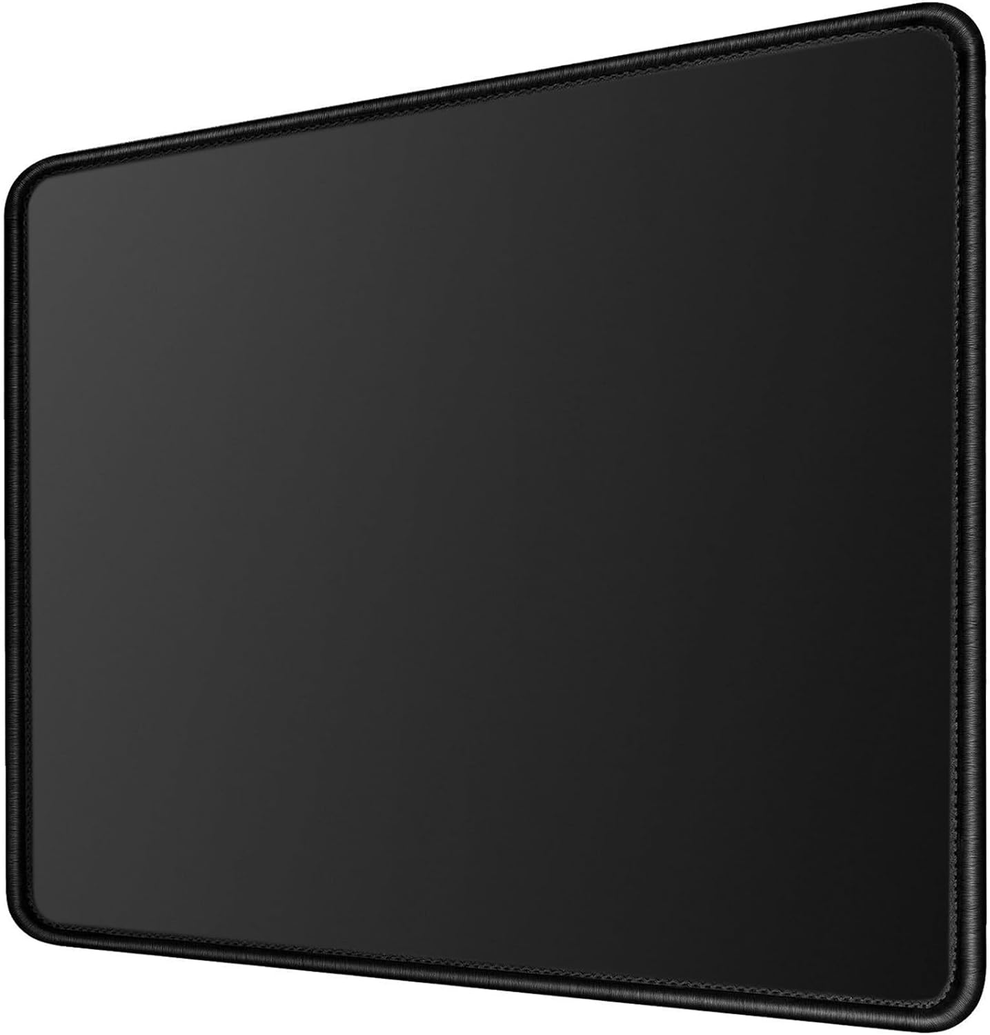 Black Mouse Pad 11 x 8 3/4 x 1/8 in. Basic Big Mouse Pad with Stitched Edges and Non-Slip Rubber Base, Waterproof Black Mouse Pad 11 x 8 3/4 x 1/8 in. Basic Big Mouse Pad with Stitched Edges and Non-Slip Rubber Base, Waterproof