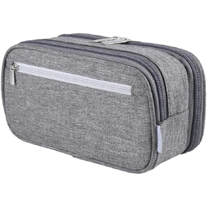 Big Capacity Pencil Case Large Storage Pencil Bag Pouch 3 Comparments Pen Case Makeup Bag for Adults Office Supplies Stationery Organizer Holder, Gray Big Capacity Pencil Case Large Storage Pencil Bag Pouch 3 Comparments Pen Case Makeup Bag for Adults Office Supplies Stationery Organizer Holder, Gray