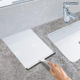 10 Inch Silver All-Purpose Stainless Steel Shower Squeegee for Shower Glass Door with 2 Adhesive Hooks, Bathroom Cleaner Tool Household Window Mirror Squeegee , Cleaning Tile Wall, Car