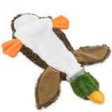Brinquedos para cães 2 em 1 sem enchimento que fazem barulho com tecido macio e durável para animais de estimação pequenos, médios e grandes, sem enchimento para brincadeiras internas, comporta uma garrafa de plástico - 1 Wild Duck, médio