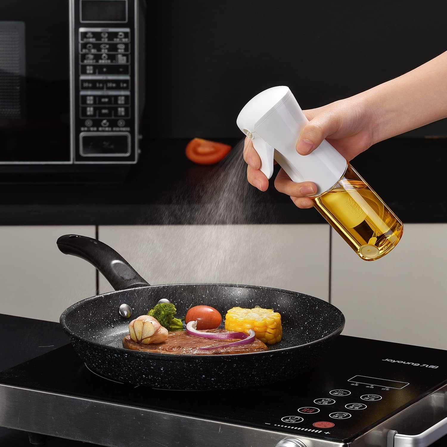 Oil Sprayer for Cooking- 200ml Glass Olive Oil Sprayer Mister, Olive Oil Spray Bottle, Kitchen Gadgets Accessories for Air Fryer, Canola Oil Spritzer, Widely Used for Salad Making, Baking, Frying,BBQ4 Oil Sprayer for Cooking- 200ml Glass Olive Oil Sprayer Mister, Olive Oil Spray Bottle, Kitchen Gadgets Accessories for Air Fryer, Canola Oil Spritzer, Widely Used for Salad Making, Baking, Frying,BBQ4