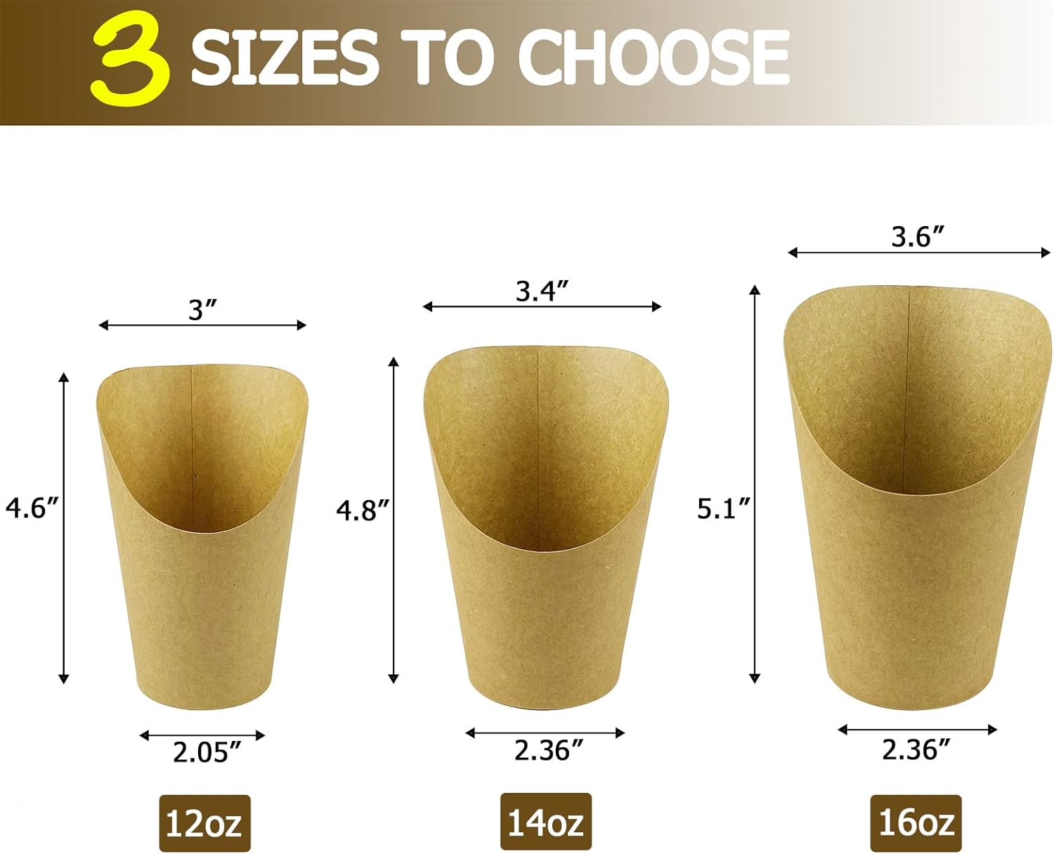 50 Pcs Fries Holder, 12oz Disposable Paper French Fry Cups Charcuterie Cups for all Occasions (12oz) 50 Pcs Fries Holder, 12oz Disposable Paper French Fry Cups Charcuterie Cups for all Occasions (12oz)