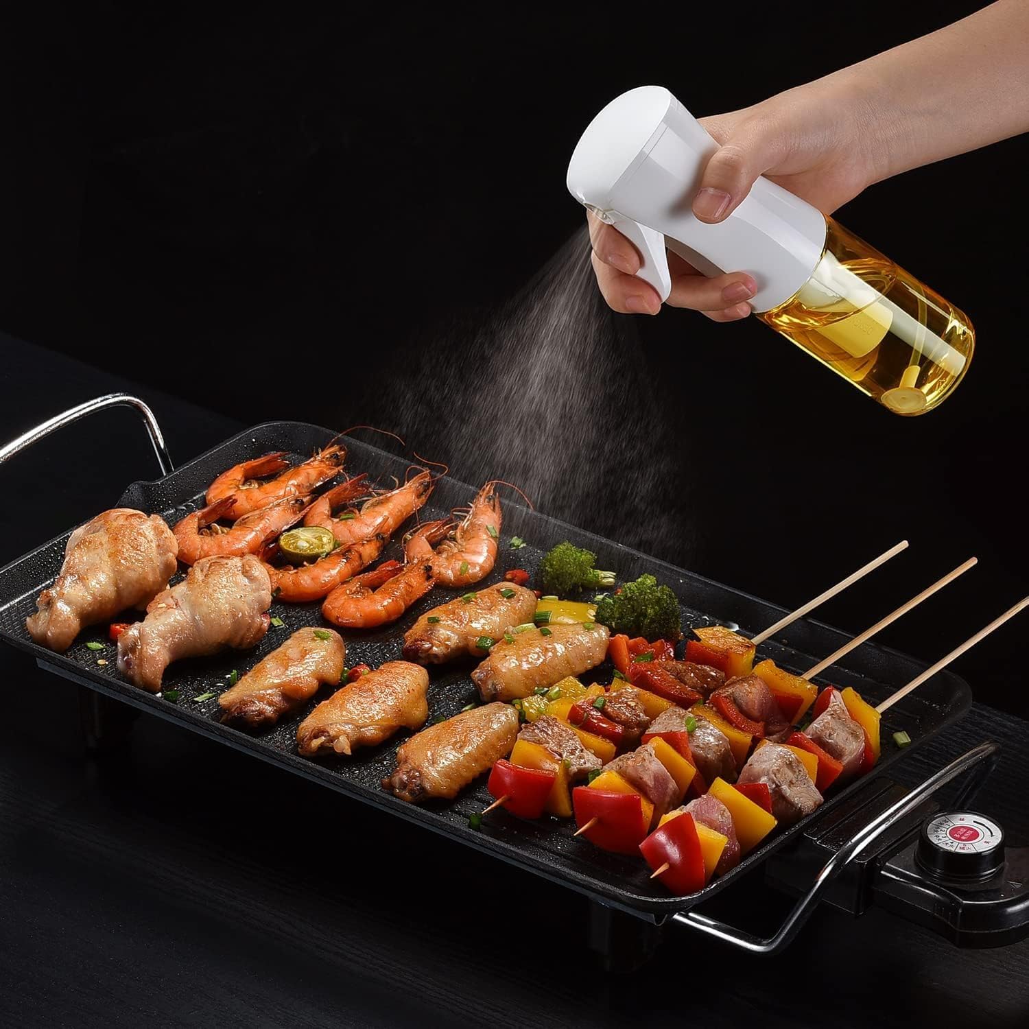 Oil Sprayer for Cooking- 200ml Glass Olive Oil Sprayer Mister, Olive Oil Spray Bottle, Kitchen Gadgets Accessories for Air Fryer, Canola Oil Spritzer, Widely Used for Salad Making, Baking, Frying,BBQ4 Oil Sprayer for Cooking- 200ml Glass Olive Oil Sprayer Mister, Olive Oil Spray Bottle, Kitchen Gadgets Accessories for Air Fryer, Canola Oil Spritzer, Widely Used for Salad Making, Baking, Frying,BBQ4