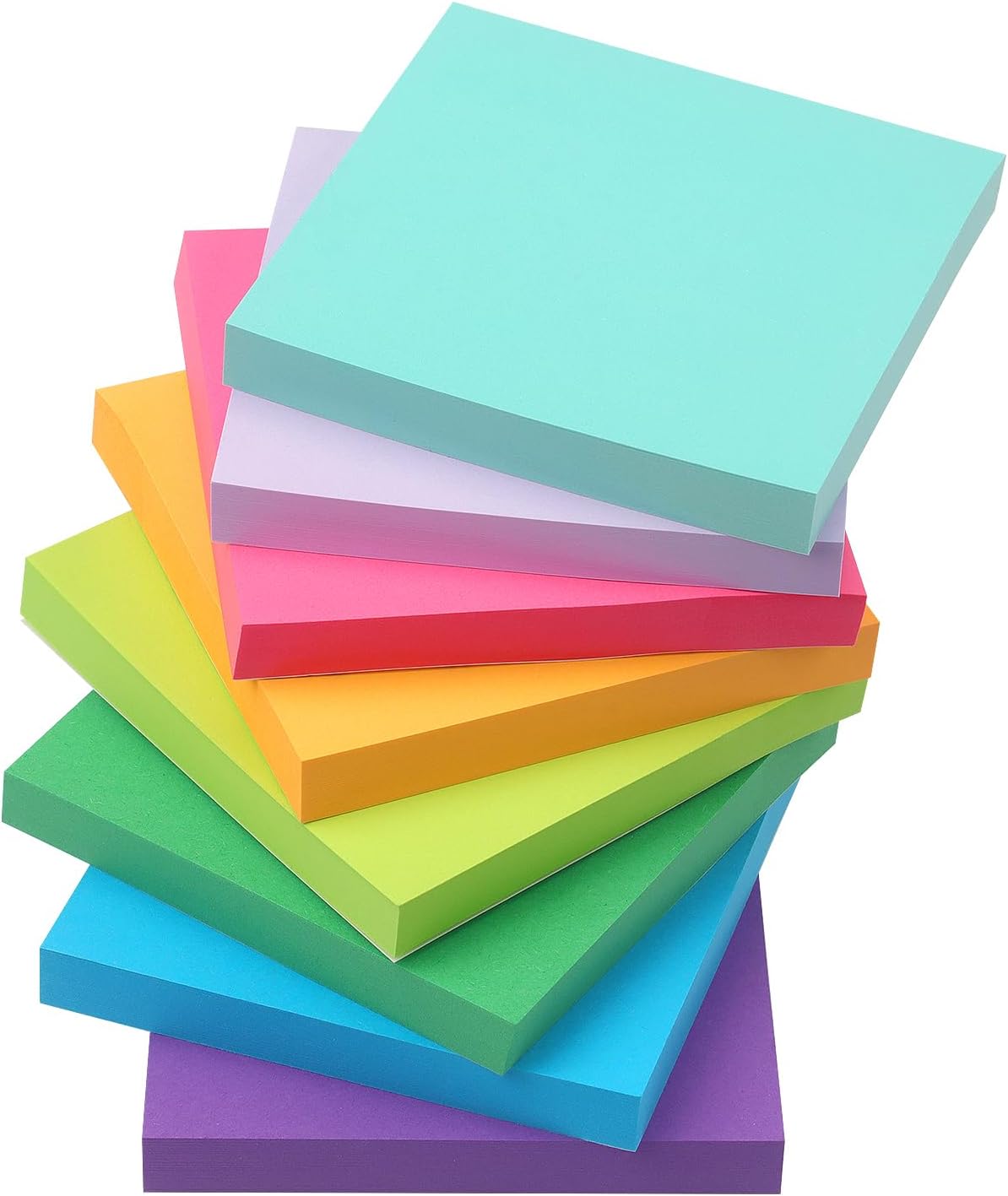 8 Blocos de Notas Adesivas 3x3 Notas Autoadesivas 8 Cores Brilhantes com Notas Adesivas Verde Escuro, 90 Folhas/Bloco  8 Blocos de Notas Adesivas 3x3 Notas Autoadesivas 8 Cores Brilhantes com Notas Adesivas Verde Escuro, 90 Folhas/Bloco