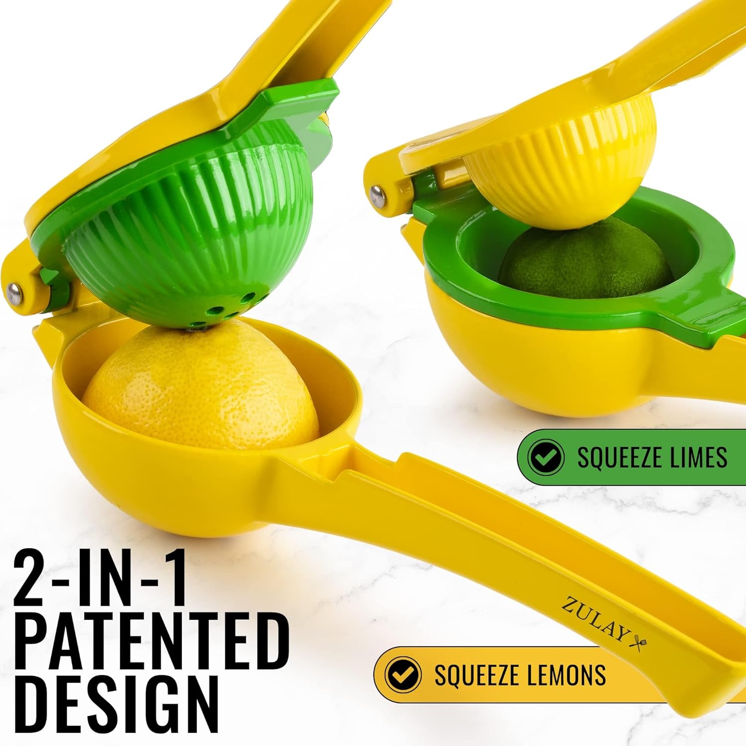 2-In-1 Lemon Squeezer Manual - Sturdy, Max Extraction Hand Juicer Lemon Squeezer Gets Every Last Drop - Easy to Clean Manual Citrus Juicer - Easy-to-Use Lemon Juicer Squeezer-Yellow/Green 2-In-1 Lemon Squeezer Manual - Sturdy, Max Extraction Hand Juicer Lemon Squeezer Gets Every Last Drop - Easy to Clean Manual Citrus Juicer - Easy-to-Use Lemon Juicer Squeezer-Yellow/Green