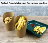 50 Pcs Fries Holder, 12oz Disposable Paper French Fry Cups Charcuterie Cups for all Occasions (12oz)