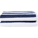 Toalha de praia, pacote com 2, azul marinho, 59,84" C x 29,92" L