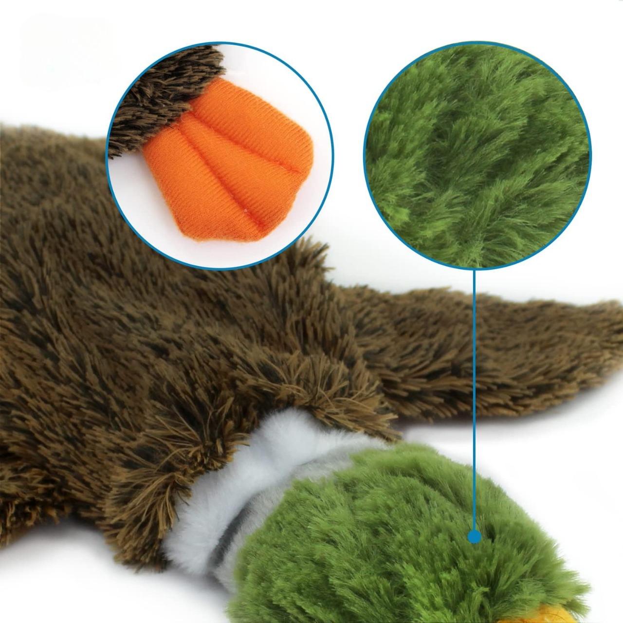 Brinquedos para cães 2 em 1 sem enchimento que fazem barulho com tecido macio e durável para animais de estimação pequenos, médios e grandes, sem enchimento para brincadeiras internas, comporta uma garrafa de plástico - 1 Wild Duck, médio  Brinquedos para cães 2 em 1 sem enchimento que fazem barulho com tecido macio e durável para animais de estimação pequenos, médios e grandes, sem enchimento para brincadeiras internas, comporta uma garrafa de plástico - 1 Wild Duck, médio