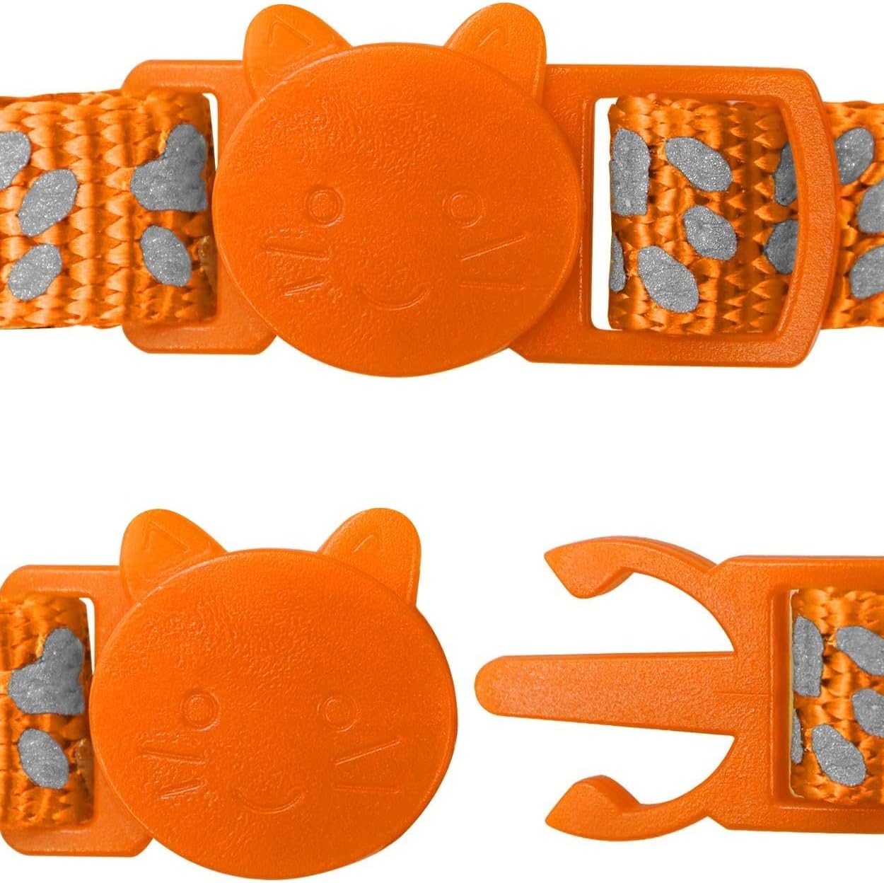 Pacote com 2 coleiras refletivas para gatos, com sino, coleira ajustável para gatinhos, de 7,5 a 12,5 polegadas  Pacote com 2 coleiras refletivas para gatos, com sino, coleira ajustável para gatinhos, de 7,5 a 12,5 polegadas