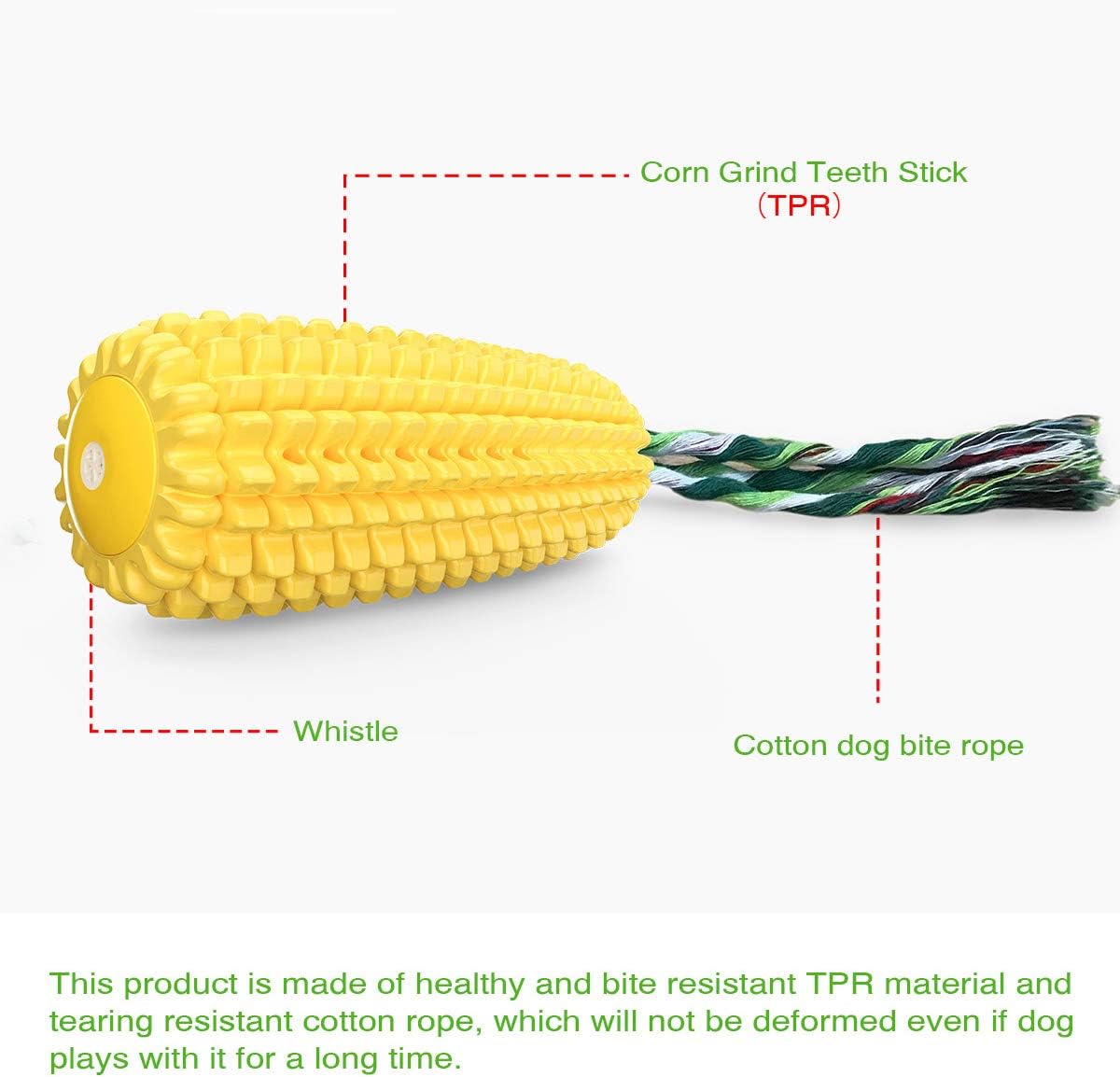 Dog Chew Toys for Aggressive Chewers, Indestructible Tough Durable Squeaky Interactive Dog Toys, Puppy Teeth Chew Corn Stick Toy for Small Meduium Large Breed Dog Chew Toys for Aggressive Chewers, Indestructible Tough Durable Squeaky Interactive Dog Toys, Puppy Teeth Chew Corn Stick Toy for Small Meduium Large Breed