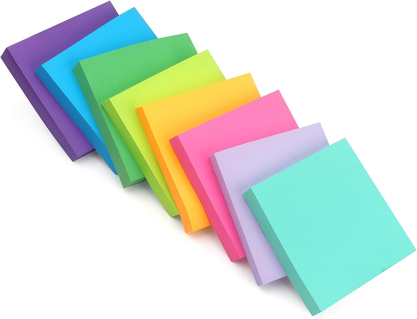 8 Blocos de Notas Adesivas 3x3 Notas Autoadesivas 8 Cores Brilhantes com Notas Adesivas Verde Escuro, 90 Folhas/Bloco  8 Blocos de Notas Adesivas 3x3 Notas Autoadesivas 8 Cores Brilhantes com Notas Adesivas Verde Escuro, 90 Folhas/Bloco