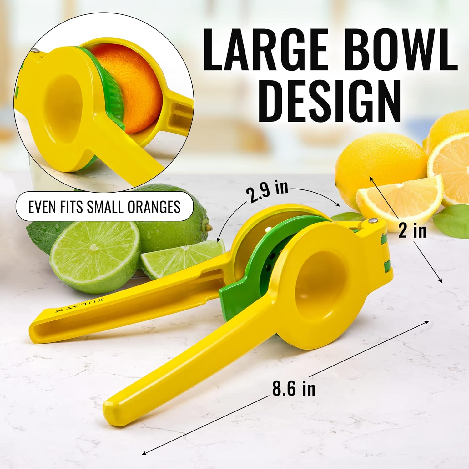 2-In-1 Lemon Squeezer Manual - Sturdy, Max Extraction Hand Juicer Lemon Squeezer Gets Every Last Drop - Easy to Clean Manual Citrus Juicer - Easy-to-Use Lemon Juicer Squeezer-Yellow/Green 2-In-1 Lemon Squeezer Manual - Sturdy, Max Extraction Hand Juicer Lemon Squeezer Gets Every Last Drop - Easy to Clean Manual Citrus Juicer - Easy-to-Use Lemon Juicer Squeezer-Yellow/Green