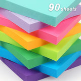 8 Blocos de Notas Adesivas 3x3 Notas Autoadesivas 8 Cores Brilhantes com Notas Adesivas Verde Escuro, 90 Folhas/Bloco