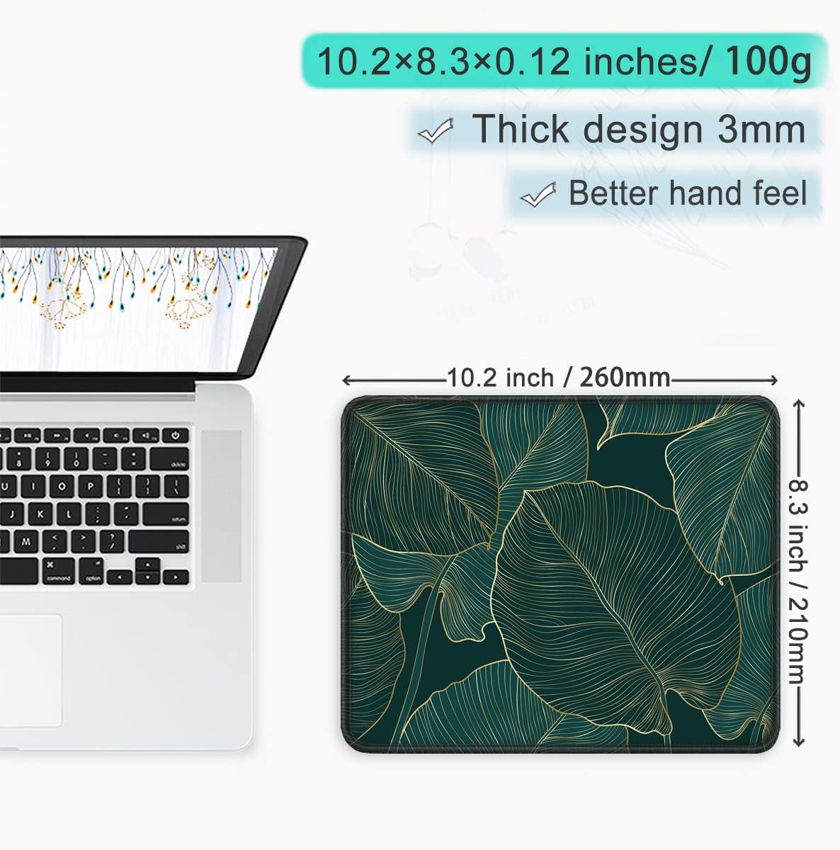 Mouse Pad with Non-Slip Rubber Base, Stitched Edge, Premium-Textured, Waterproof Gaming Mouse Pad for Wireless Mouse, Computers, Laptop, Office, 10.2×8.3 in Mouse Pad with Non-Slip Rubber Base, Stitched Edge, Premium-Textured, Waterproof Gaming Mouse Pad for Wireless Mouse, Computers, Laptop, Office, 10.2×8.3 in