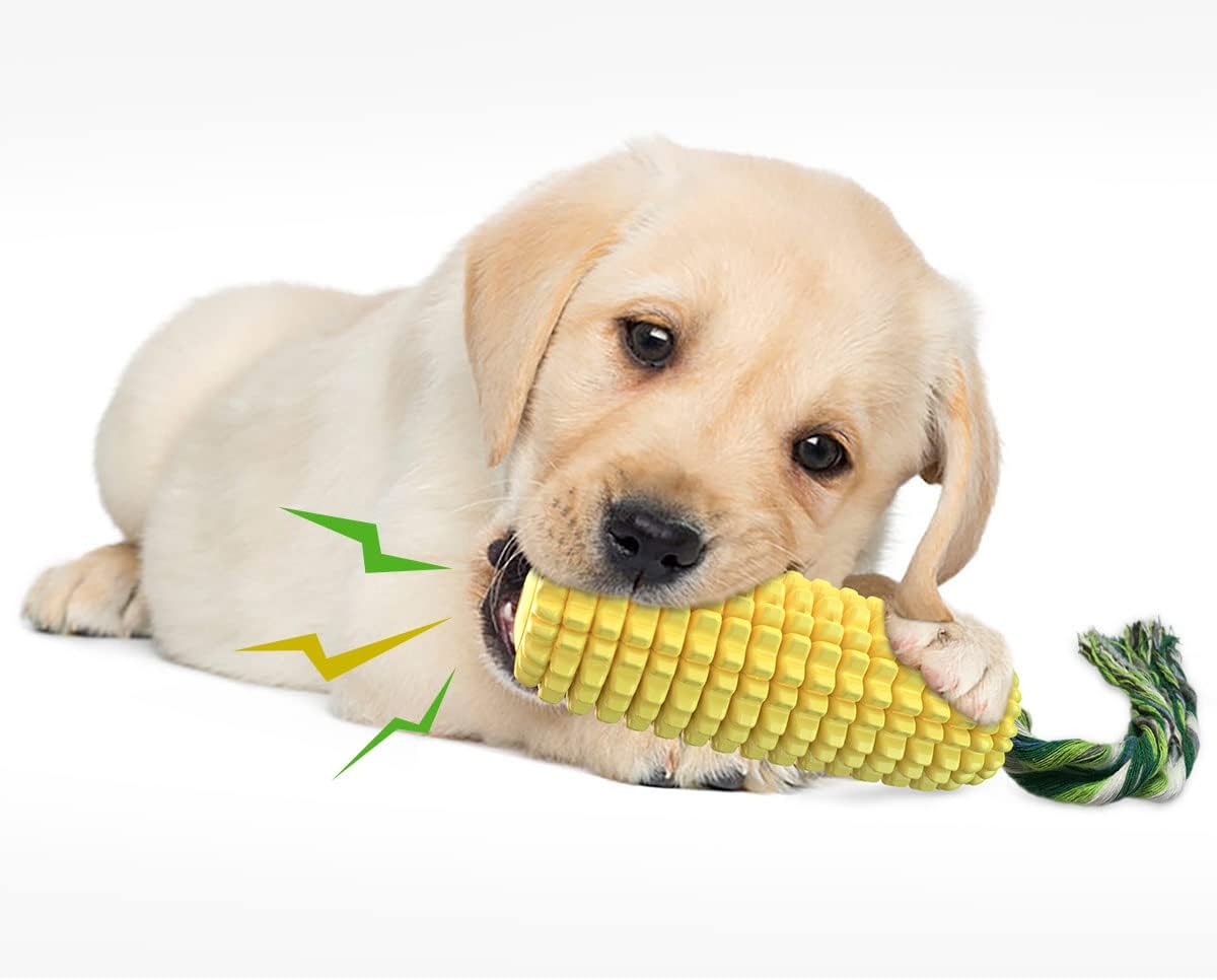 Dog Chew Toys for Aggressive Chewers, Indestructible Tough Durable Squeaky Interactive Dog Toys, Puppy Teeth Chew Corn Stick Toy for Small Meduium Large Breed Dog Chew Toys for Aggressive Chewers, Indestructible Tough Durable Squeaky Interactive Dog Toys, Puppy Teeth Chew Corn Stick Toy for Small Meduium Large Breed
