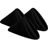 Black Cloth Napkins (12 Pack, 20x20 Inches), Ideal Dinner Napkins for Party, Wedding and Lunch/Dinner