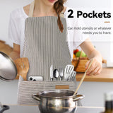 2 Pack Kitchen Cooking Aprons, Adjustable Bib Soft Chef Apron with 2 Pockets for Men Women
