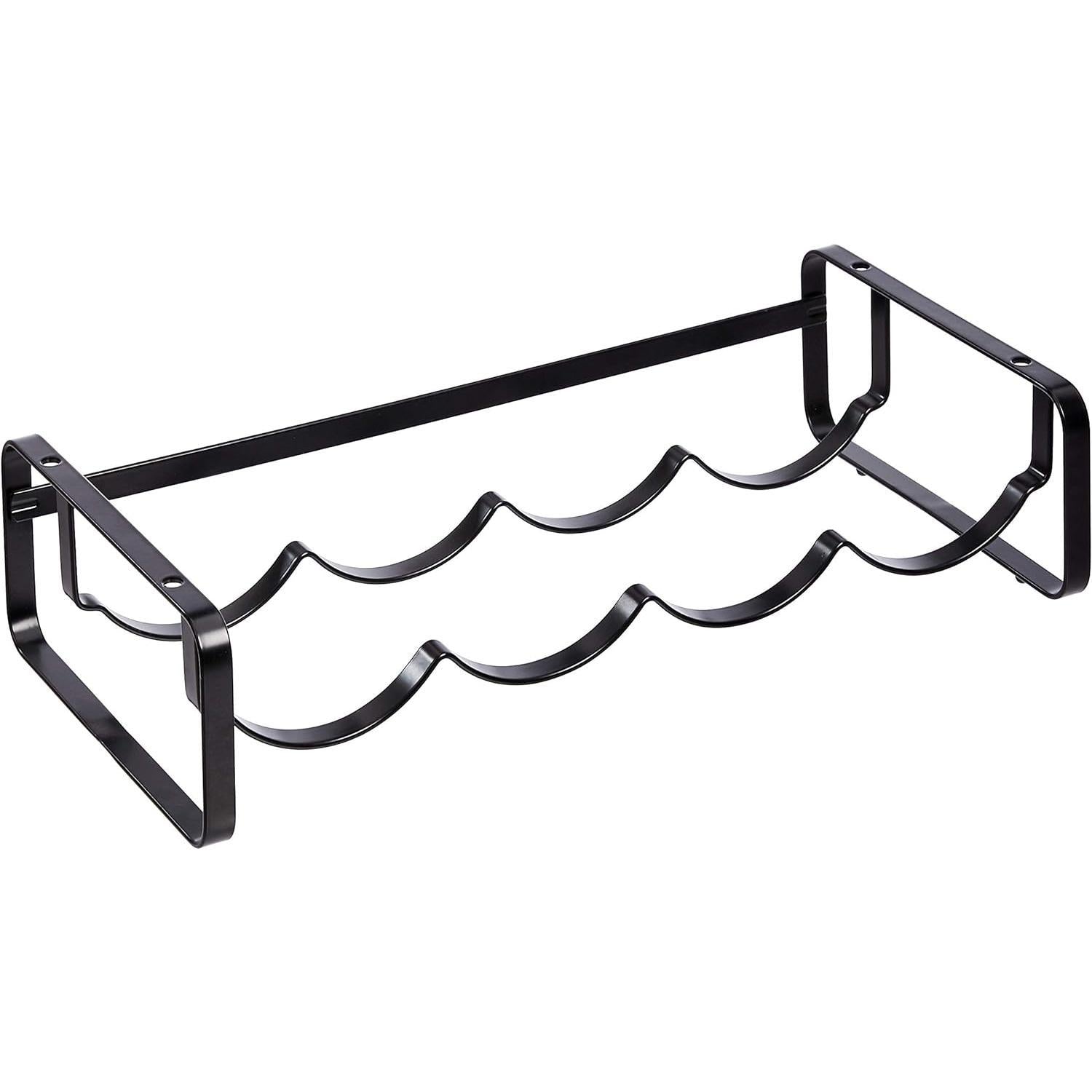 Suporte para vinho empilhável de mesa, preto 