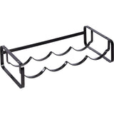 Suporte para vinho empilhável de mesa, preto 