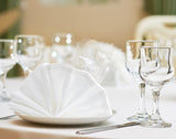 [24 Pack, White] Cloth Napkins 17x17 Inches,Polyester Dinner Napkins with Hemmed Edges, Washable Napkins Ideal for Parties, Weddings and Dinners