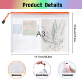 10pcs Mesh Zipper Pouch Zipper Bags, A3 Size 16.9x12.4 Inches Large Storage Bags for Organizing, 10 Colors Puzzle Bag Zipper File Bags for Office Supplies