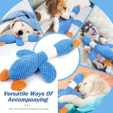 Upgraded Goose Indestructible Dog Toys for Aggressive Chewers Small Medium Large Breed, Crinkle Squeaky Plush Dog Puppy Chew Toys fo Duck Puppy Toys
