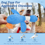 Upgraded Goose Indestructible Dog Toys for Aggressive Chewers Small Medium Large Breed, Crinkle Squeaky Plush Dog Puppy Chew Toys fo Duck Puppy Toys