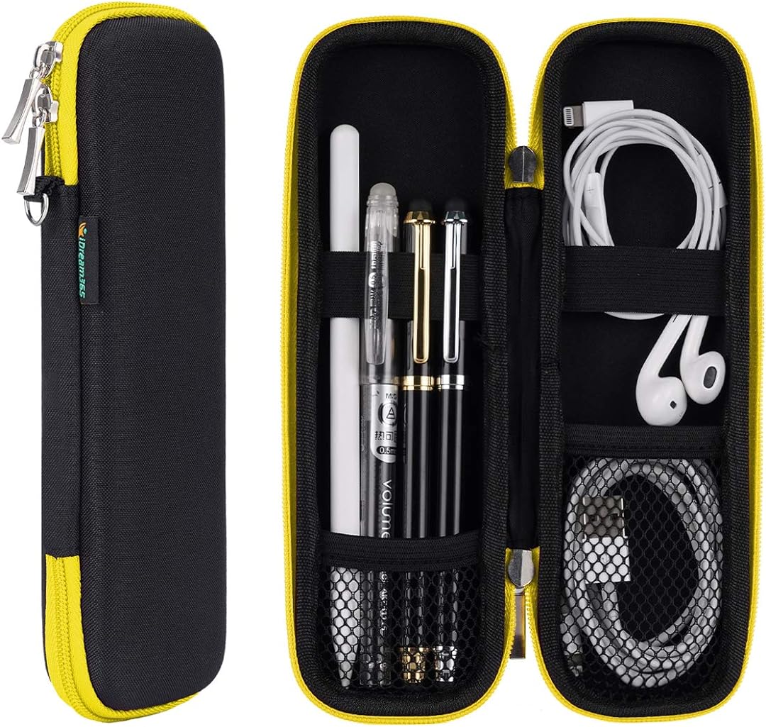 Small Pencil Case Holder for Pencils,Hard Pen Case for Executive Fountain Pens,Ballpoint Pens-Black