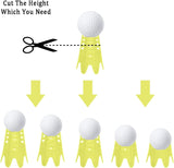 Plastic Golf Tees, 20Pcs Golf Simulator Tees for Home, Outdoor Indoor Golf Tees Simulator Practice Training, Golf Mat Tees for Winter Turf and Driving Range, Pack of 10 Tall & 10 Small