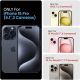 Soft Phone Case for 15 Pro, Silicone Upgraded [Camera Protection] Phone Case with [2 Screen Protectors], Soft Anti-Scratch Microfiber Lining Inside