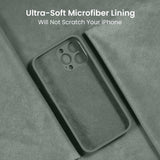 Soft Phone Case for 15 Pro, Silicone Upgraded [Camera Protection] Phone Case with [2 Screen Protectors], Soft Anti-Scratch Microfiber Lining Inside