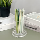 Retractable Black Ink Gel Pens, 0.5mm Fine Point, Stationery Supplies for Home and Office (Set of 6)