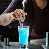 Colher de bar para misturar coquetéis, agitadores para bebidas, aço inoxidável, cabo longo de 12 polegadas, prata, 2 peças 