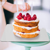 White Quarter Cake Sheet 13.75” x 9.75” Cake Board Sturdy Rectangle Greaseproof Pad Full 15 Pk Boards (15, White)