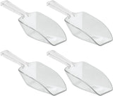 Copos grandes de medição de plástico – Conjunto de 4, comida para animais de estimação, pó de café, colher versátil, 2,25" x 1,25" x 6,5", 1/3 de xícara, transparente 