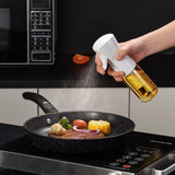 Pulverizador de óleo para cozinhar - 200ml Vidro Azeite de oliva Pulverizador Mister, Garrafa de spray de azeite, Utensílios de cozinha Acessórios para Air Fryer, Óleo de canola Spritzer, Amplamente utilizado para fazer salada, assar, fritar, churrasco4 