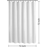 Waterproof Fabric Shower Curtain Liner with 3 Magnets - Soft Hotel Quality Cloth Shower Liner, Light-Weight & Machine Washable - Standard Size 72x72, White