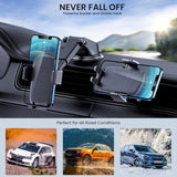 Phone Mount for Car Phone Holder [Military-Grade Suction & Stable Clip] Car Phone Holder Mount Windshield Dashboard Air Vent Universal Automobile Mount Fit for All Android Smartphones