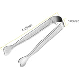 Mini Serving Tongs, 18-Packs Stainless Steel, 4.3inch, Kitchen / Appetizers Tongs for Coffee Bar, Tea / Desserts Party, Sugar and Ice Bucket