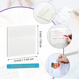 Notas adesivas transparentes - Notas adesivas transparentes 3x3 polegadas, à prova d'água, autoadesivas, translúcidas, para anotações em livros, notas adesivas transparentes para escola e escritório (200 folhas) 