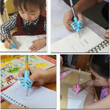 Pegadores de lápis para caligrafia, pinça de lápis, porta-lápis, correção de postura, treinamento, auxílios para escrita para crianças em idade pré-escolar, crianças pequenas, necessidades especiais (3 peças) 