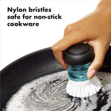 Good Grips Soap Dispensing Palm Brush, Black/Clear/White