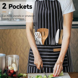 2 Pack Kitchen Cooking Aprons, Adjustable Bib Soft Chef Apron with 2 Pockets for Men Women