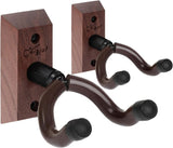 Guitar Wall Mount, 2 Pack Guitar Wall Hanger, Guitar Hanger Wall Hook Holder Stand with Screws, Hardwood Guitar Wall Mount Hanger for Acoustic Electric Guitar, Bass, Banjo, Mandolin