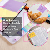 Conjunto de notas adesivas, pacote com 410 unidades, material escolar e de escritório, separadores de notas adesivas para planejador, notas de livro 