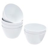 Round Melamine Bowl, 8 oz, White, 6 Piece Set
