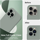 Soft Phone Case for 15 Pro, Silicone Upgraded [Camera Protection] Phone Case with [2 Screen Protectors], Soft Anti-Scratch Microfiber Lining Inside