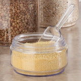 Copos grandes de medição de plástico – Conjunto de 4, comida para animais de estimação, pó de café, colher versátil, 2,25" x 1,25" x 6,5", 1/3 de xícara, transparente 