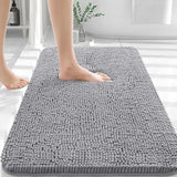 Paradigms Interiors Bathroom Rugs 30x20, Extra Soft Absorbent Chenille Bath Rugs, Rubber Backing Quick Dry, Machine Washable Bath Mats for Bathroom Floor, Tub and Shower, Home Decor Accessories, Grey