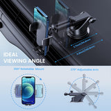 Phone Mount for Car Phone Holder [Military-Grade Suction & Stable Clip] Car Phone Holder Mount Windshield Dashboard Air Vent Universal Automobile Mount Fit for All Android Smartphones